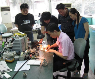 Flexible endoscope repair training (Korean trainee)