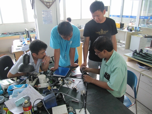 Flexible endoscope repair training for Indian